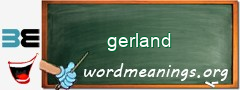 WordMeaning blackboard for gerland